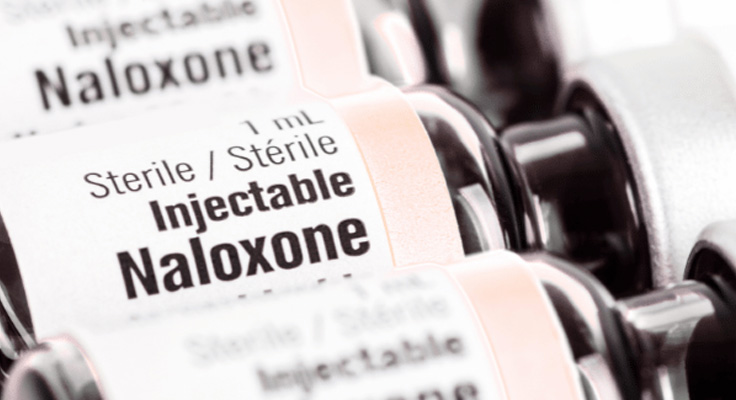 Injectable naloxone drug label