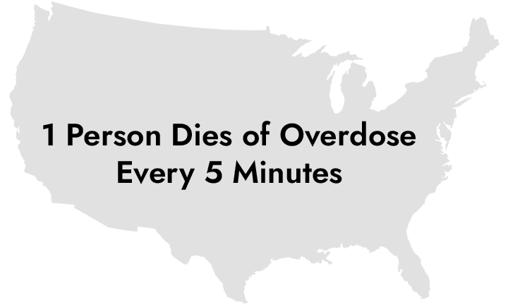 1 person dies of overdose every 5 minutes